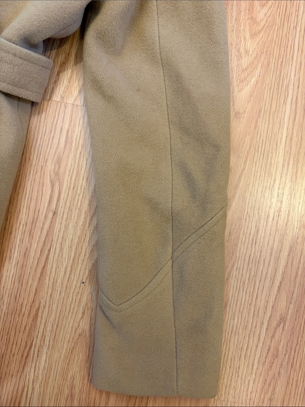 Anne Klein Camel-Tan Belted Wool-Blend Trench Coat - Picture 11 of 16